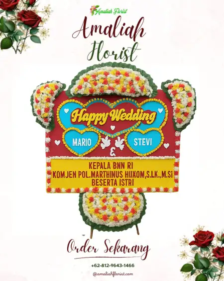 Papan Bunga Pernikahan Nambangan
